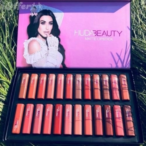 Coffret 24 Huda Beauty Liquid Matte Lipstick Lip Gloss Rouge A Levres Neufs