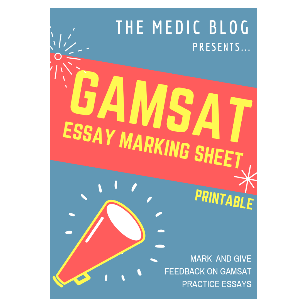 GAMSAT Essay Marking Sheet 018