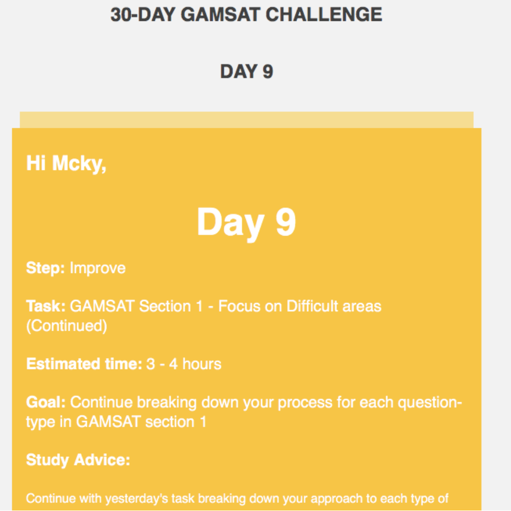 30-DAY GAMSAT CHALLENGE