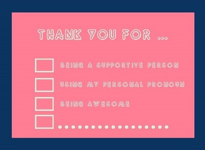 Thank You For... Postcard