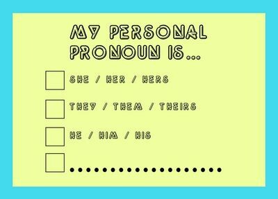 My Personal Pronoun Is Postcard