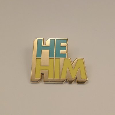Pronoun Badge - He/Him Colour