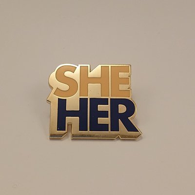 Pronoun Badge - She/Her Colour