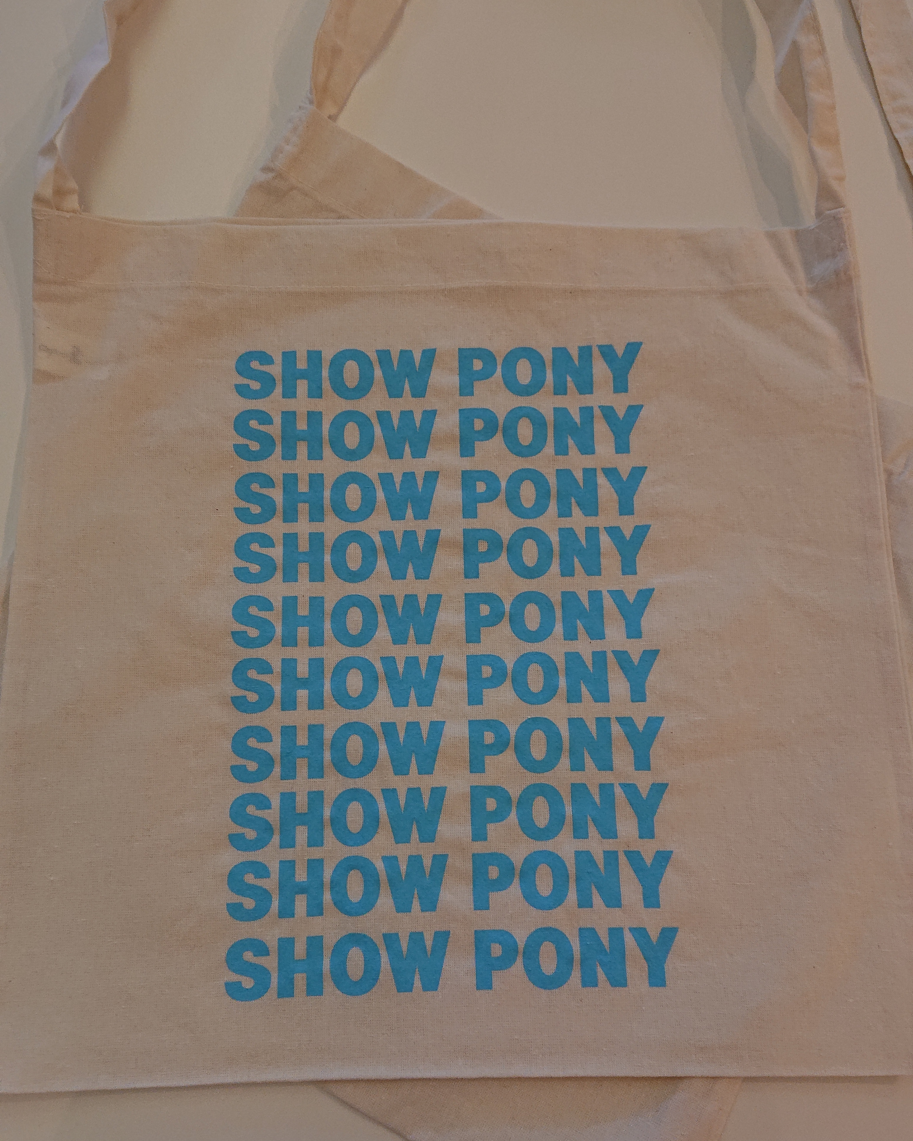 Show Ponies Tote - Blue Text 00017