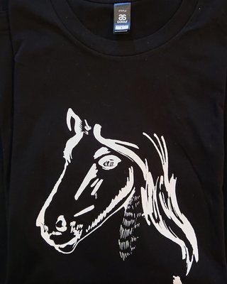 Show Ponies T-shirt - Black and White - Large