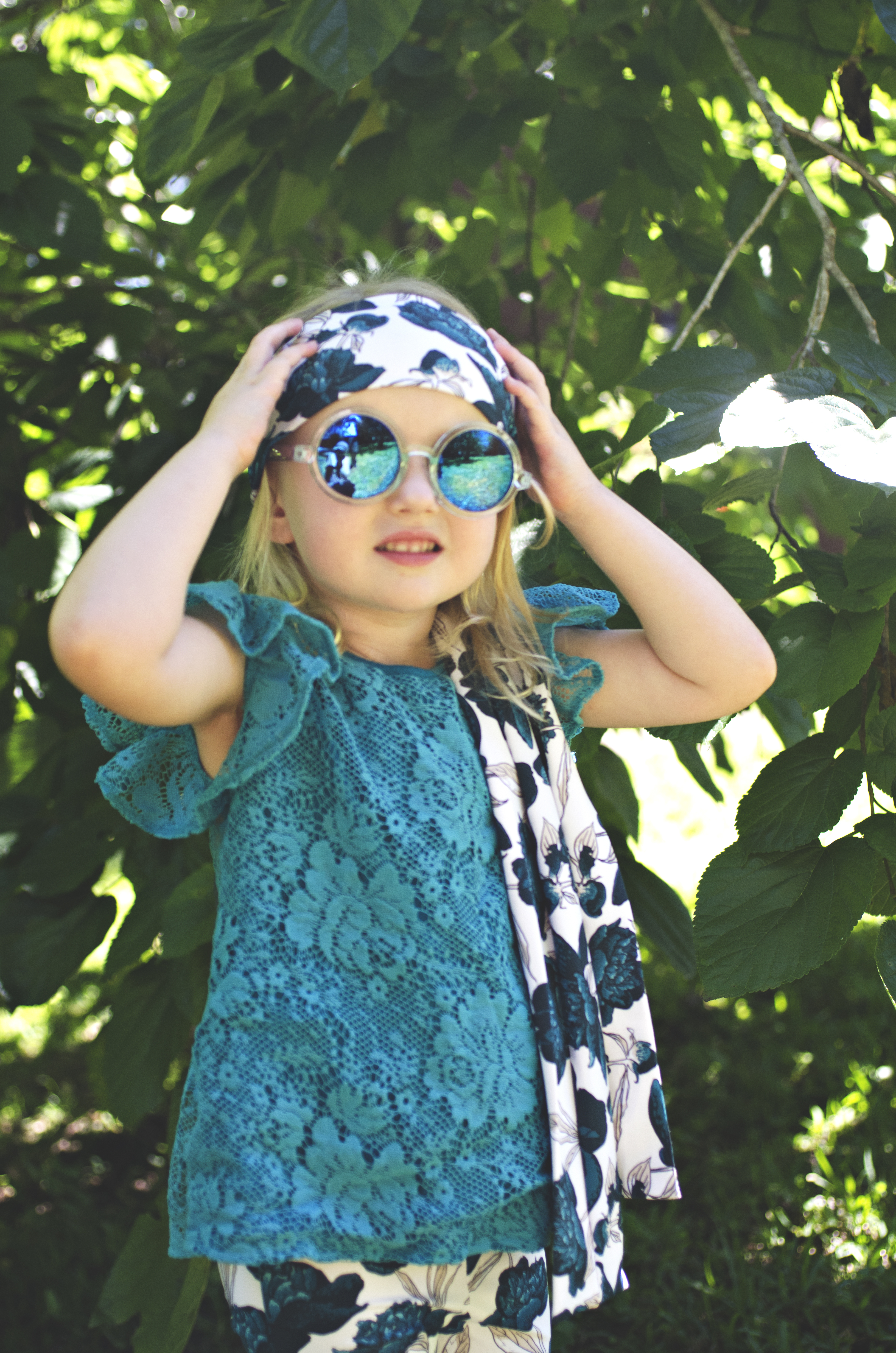 Teal Lace Vintage Top