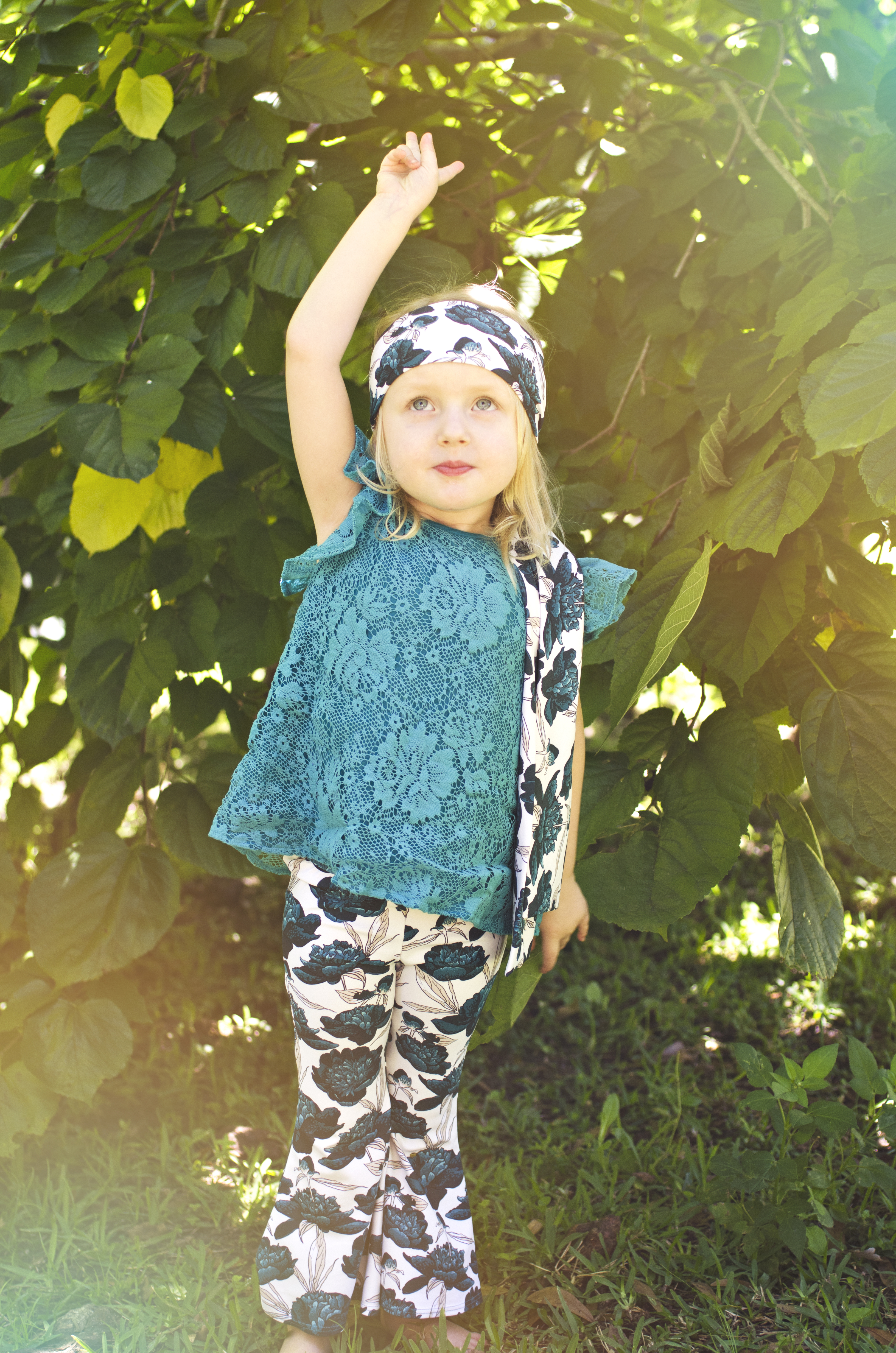 Tahitian Bloom Children Toddler Bell Bottoms 00221
