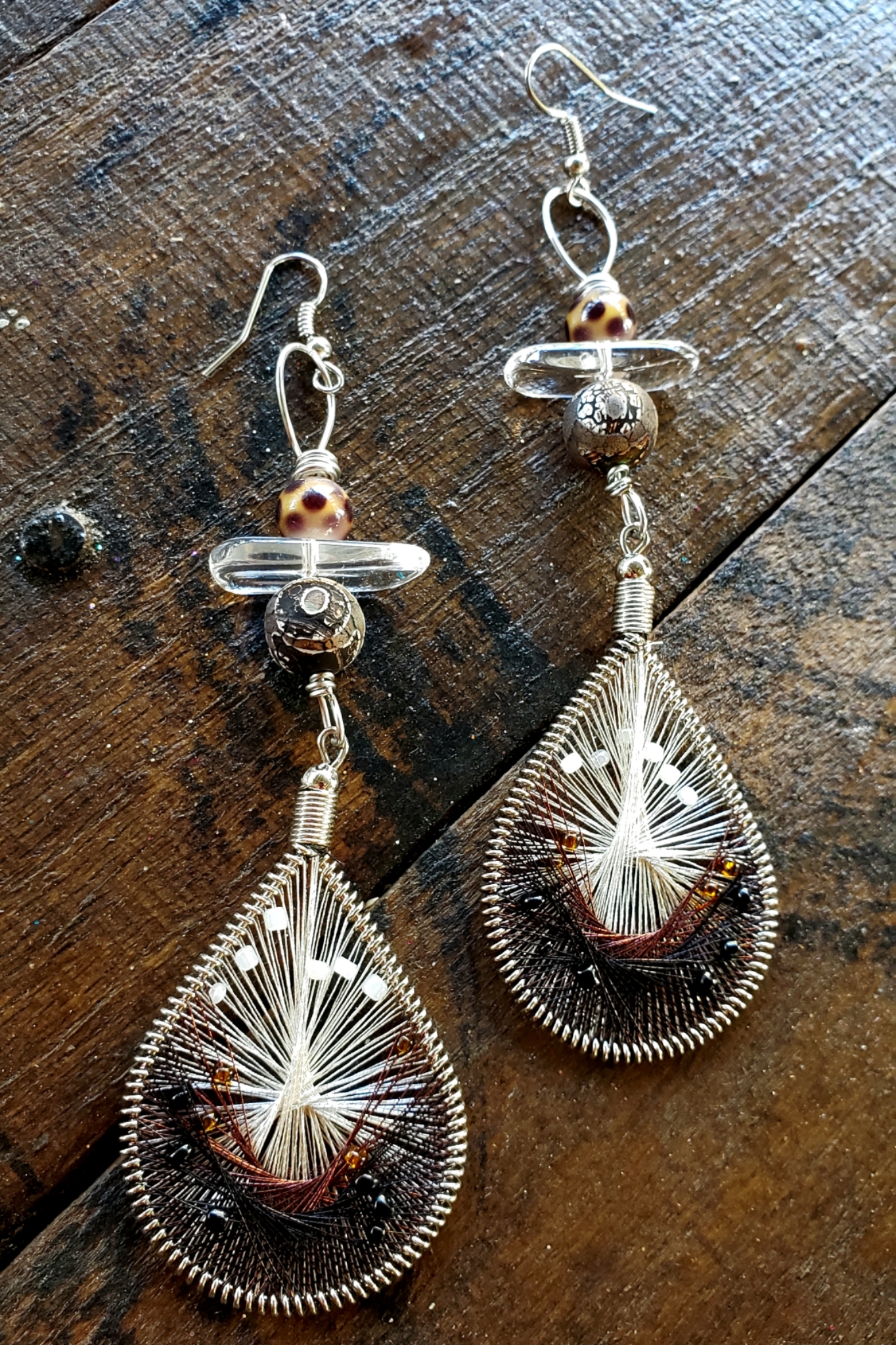 Tear Drop Crystal Quartz earrings 00325