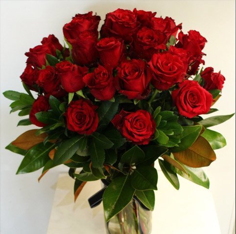 30 x 60cm Red Rose Bouquet in Vase