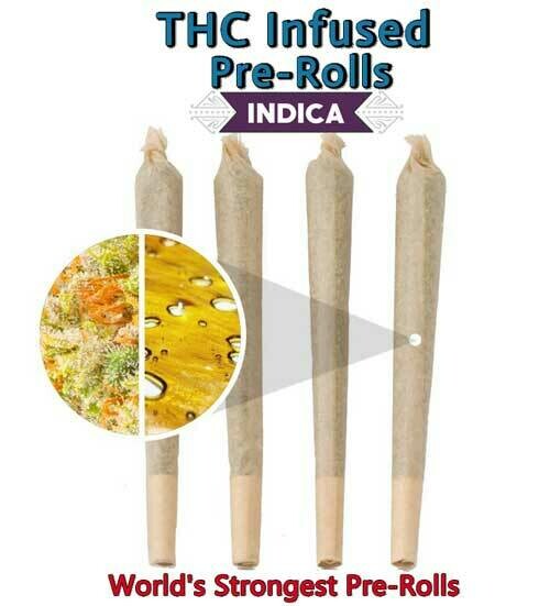 THC Infused PreRolls (4 PreRolls ) Concentrates Goldenweeds