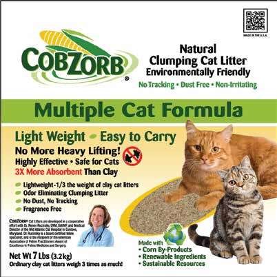 CobZorb® 100% Natural Clumping Cat Litter CZCL-7lb-DS