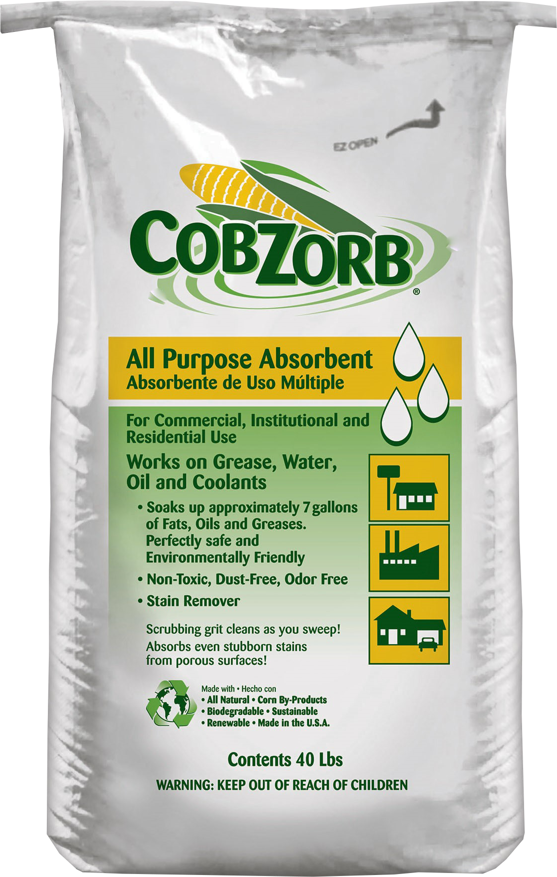 CobZorb® All Purpose Absorbent CZA-40 lb bag-DS