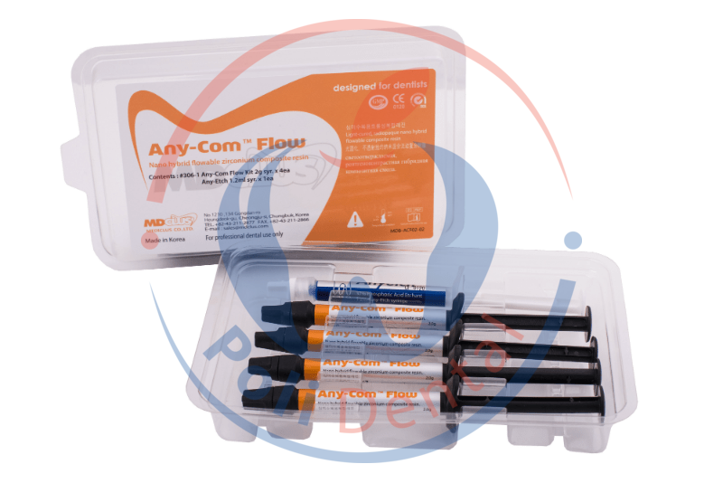 Эни-Ком Флоу (Any-Com Flow, "Mediclus") набор, текучий фотополимерный нано-гибридный композит для реставраций 306-1