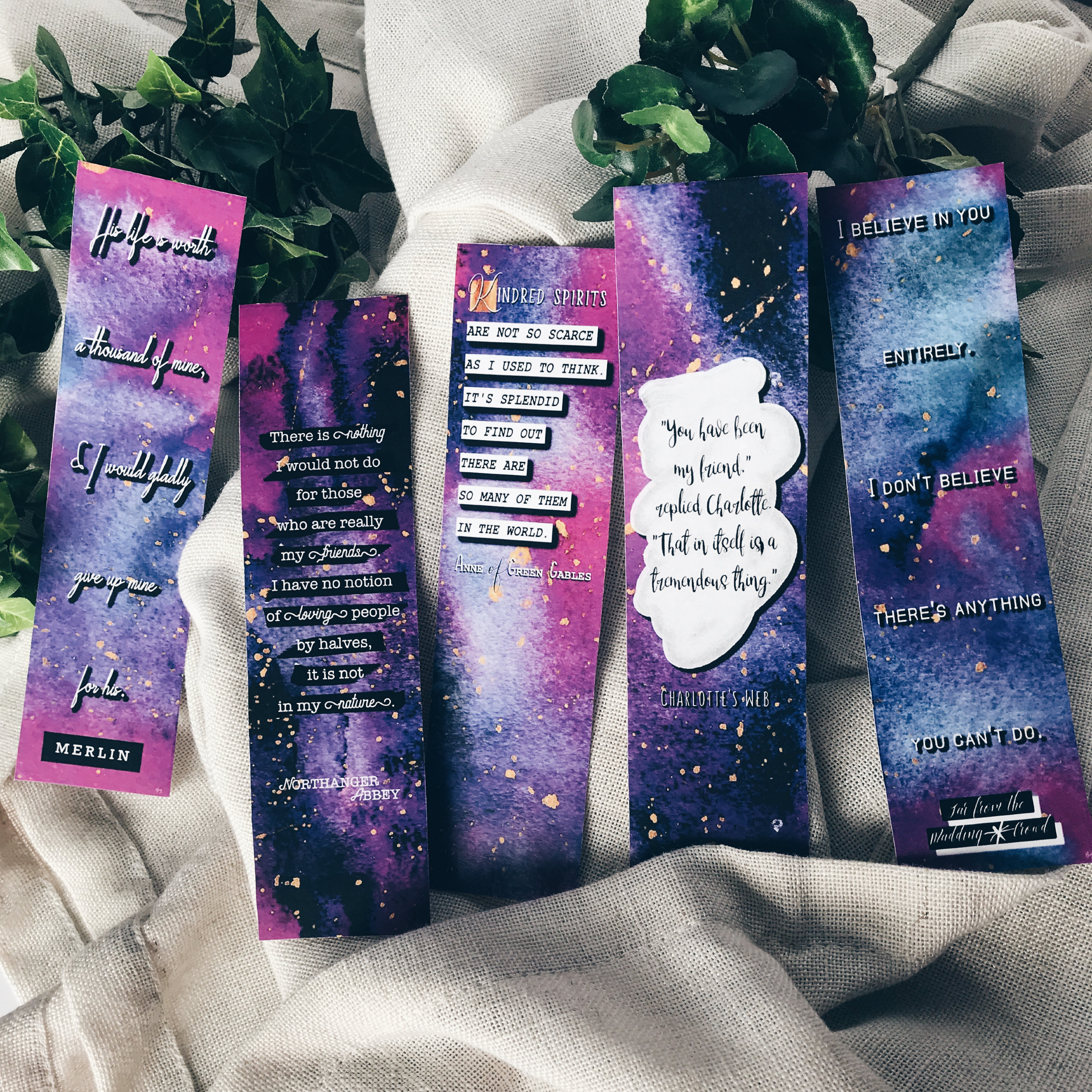 Golden Galaxy Bookmarks 122114-7