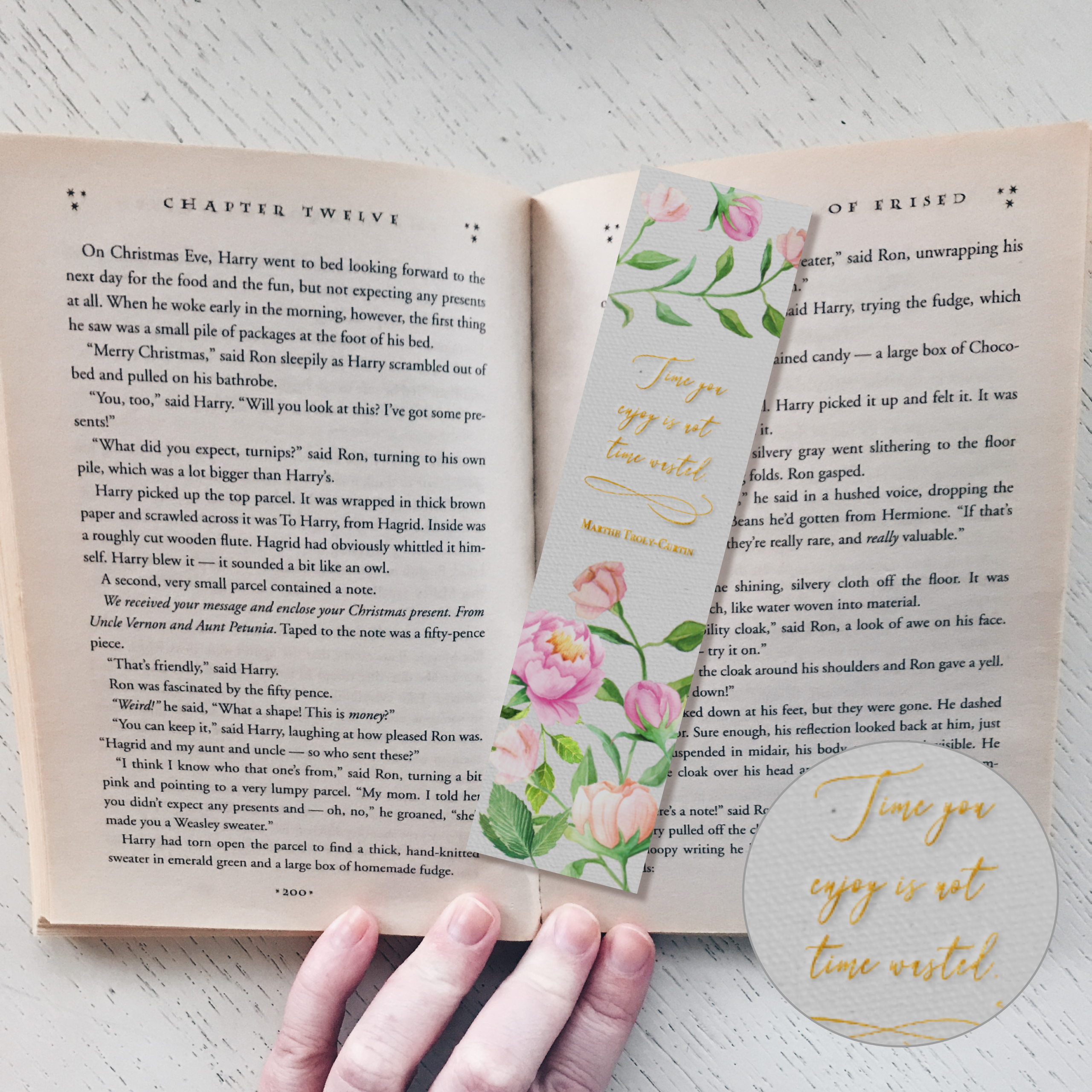 "Time Not Wasted" Bookmark 122114-34