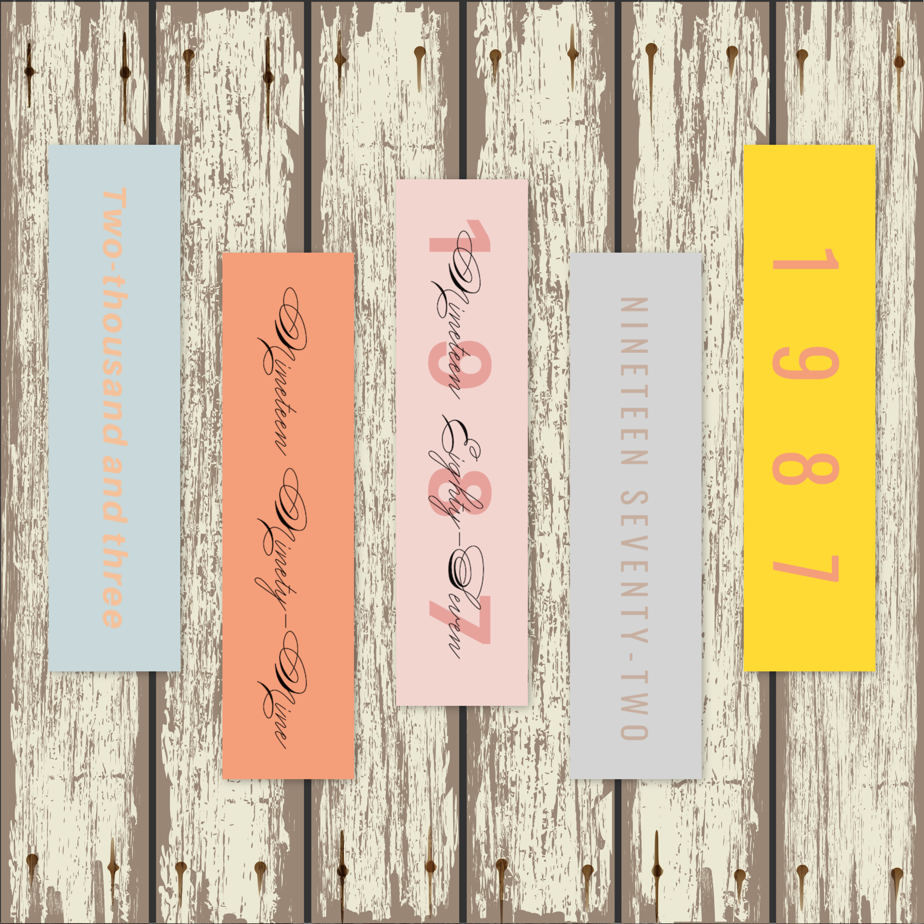Custom Birth Year Bookmarks 122114-48