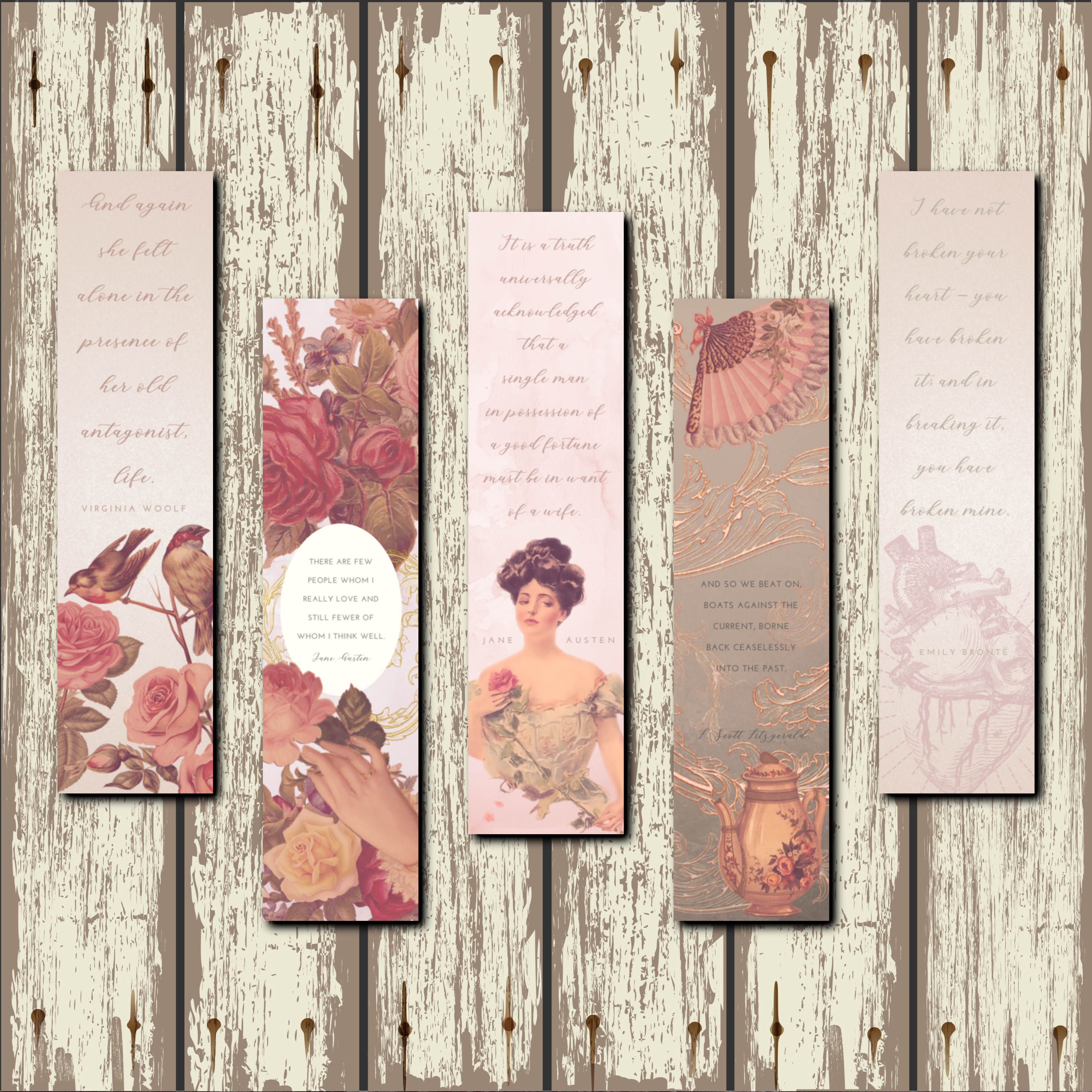 Vintage Feminine Bookmarks 00012