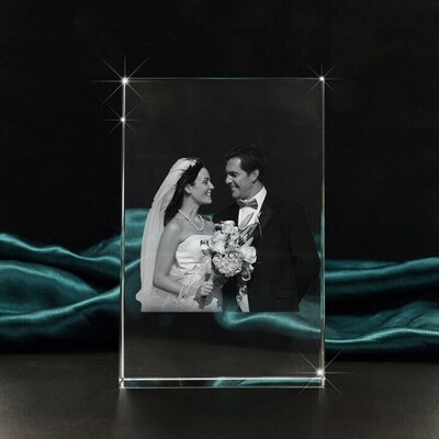 Wedding Couple Portrait Photo Crystal Gift – Large Wedding Couple Portrait Photo Crystal Gift – Large