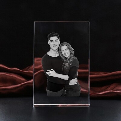 Couple Portrait Photo Crystal Gift – Large Couple Portrait Photo Crystal Gift – Large