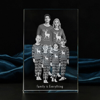 Personalised Christmas Photo Crystal Gift – Large Personalised Christmas Photo Crystal Gift – Large