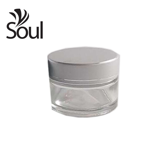 50g - Clear Glass Jar with Silver Glass Cap 50g - Clear Glass Jar with Silver Glass Cap