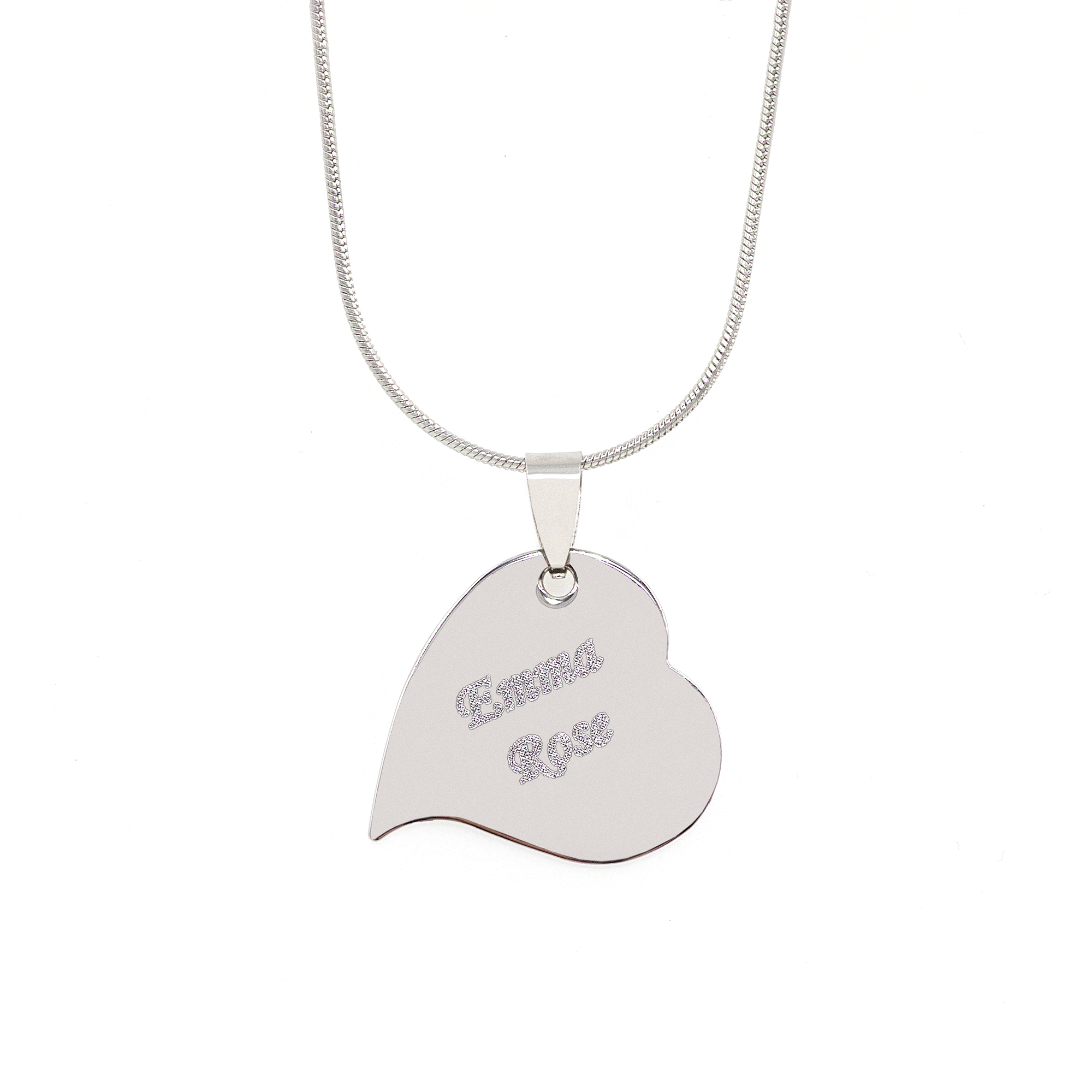 Stainless Steel Heartbeat Charm Necklace 0005