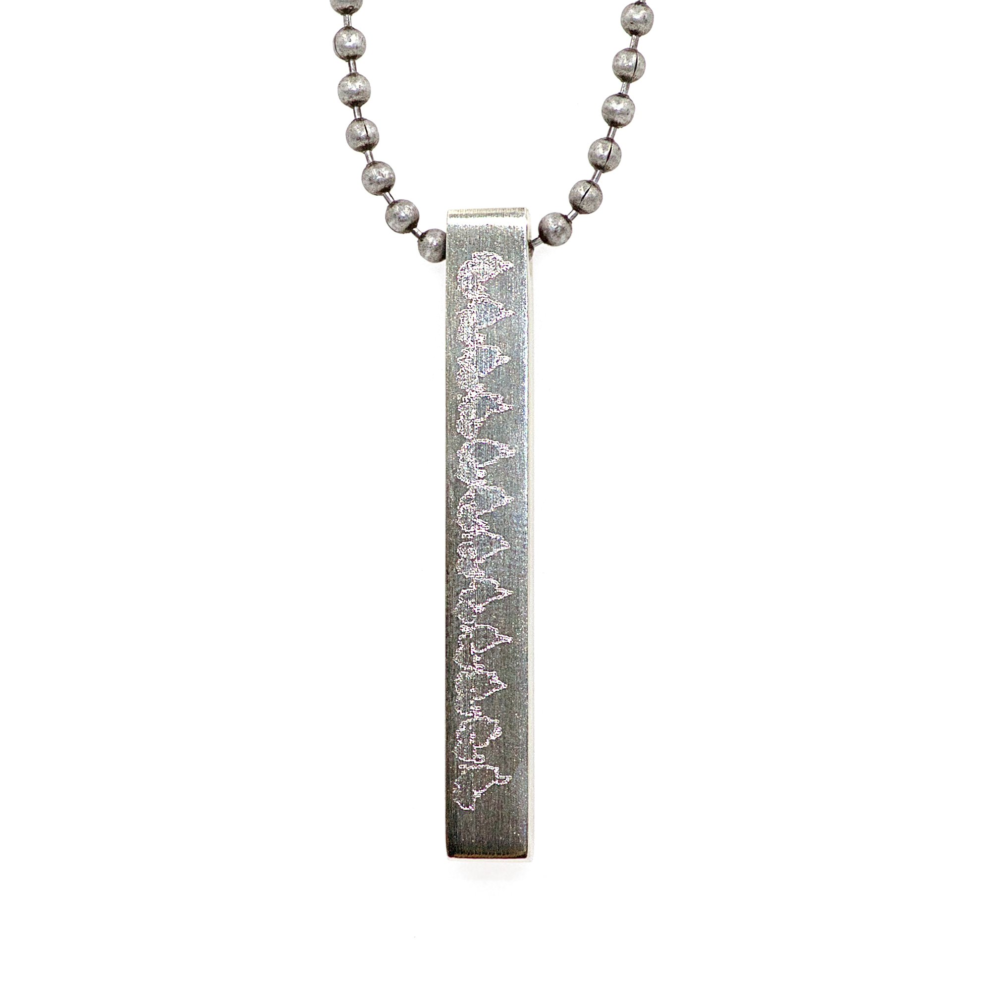 Stainless Steel 4-Sided Pendant 00004