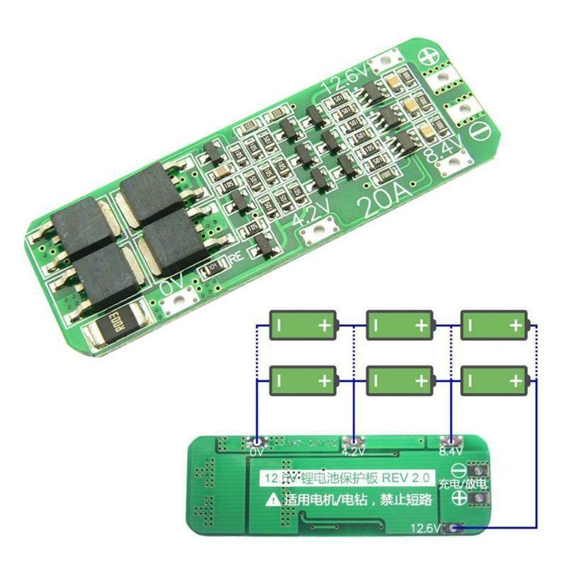 Modul BMS 3S, 12.6V, 20A Modul BMS 3S, 12.6V, 20A