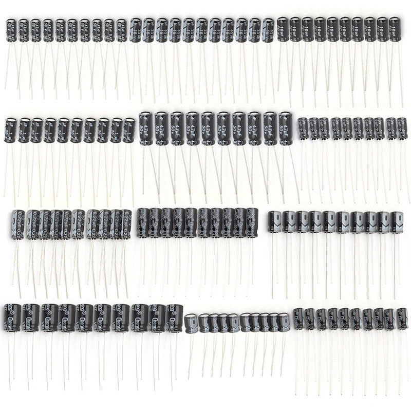 Set 120 condensatori electrolitici Set 120 condensatori electrolitici