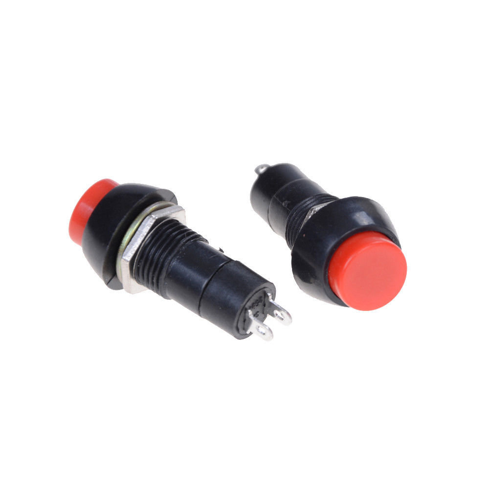 Buton cu retinere 12mm rosu Buton cu retinere 12mm rosu