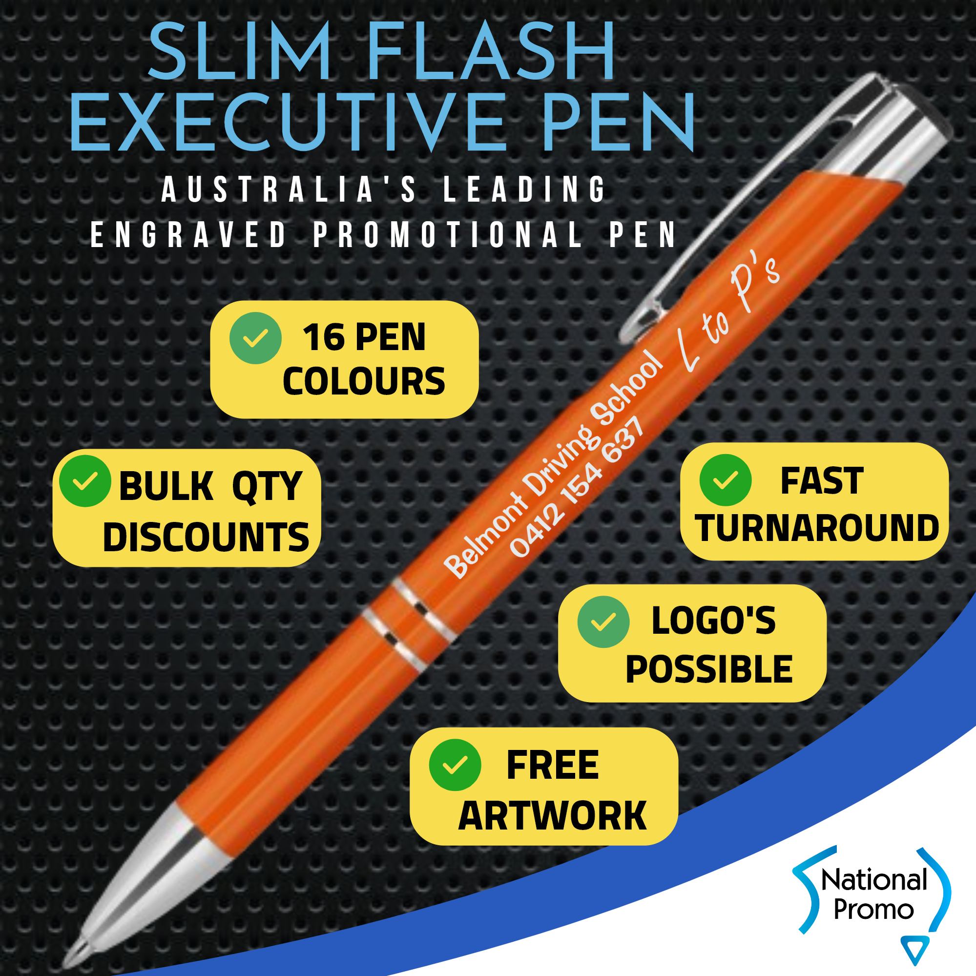 SLIM FLASH Metal Engraved Pen 00000
