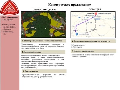 Объект продажи - Унор