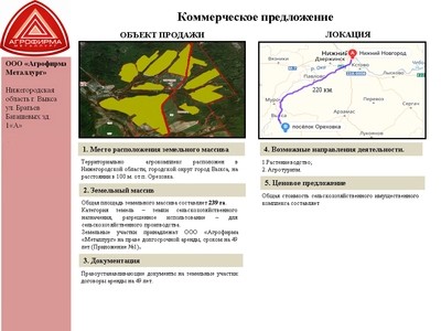 Объект продажи - Ореховка