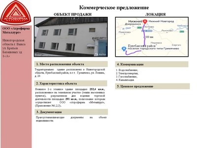 Объект недвижимости - п .г. т. Гремячево ул. Ленина л. 29