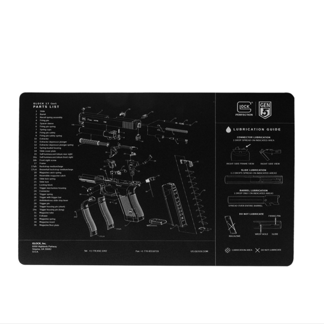 Gen5 Exploded Diagram Bench Mat - GEN5 Gen5 Exploded Diagram Bench Mat - GEN5