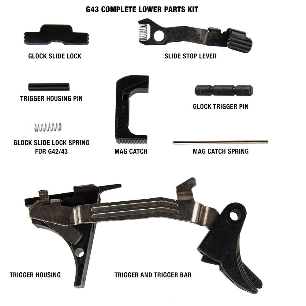 Glock OEM G43 Complete Lower Parts Kit Glock OEM G43 Complete Lower Parts Kit