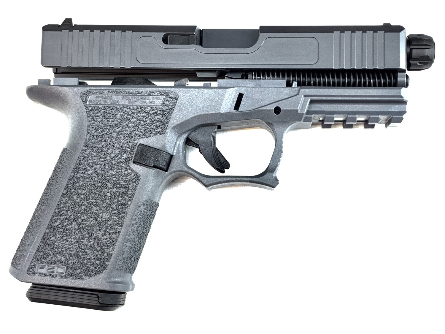 Patriot G19 80% Pistol Build Kit With Threaded 9mm Barrel - Polymer80 PF940C - Gray Patriot G19 80% Pistol Build Kit With Threaded 9mm Barrel - Polymer80 PF940C - Gray