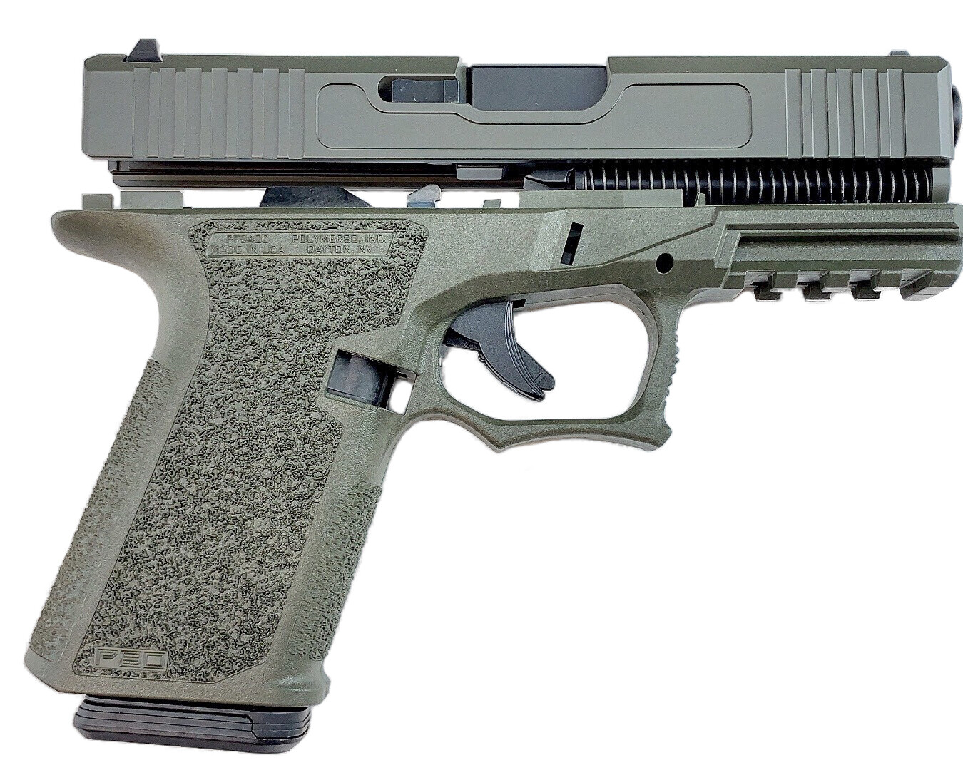 Patriot G19 80% Pistol Build Kit 9mm - Polymer80 PF940C - OD Green - 10rd Mag Patriot G19 80% Pistol Build Kit 9mm - Polymer80 PF940C - OD Green - 10rd Mag