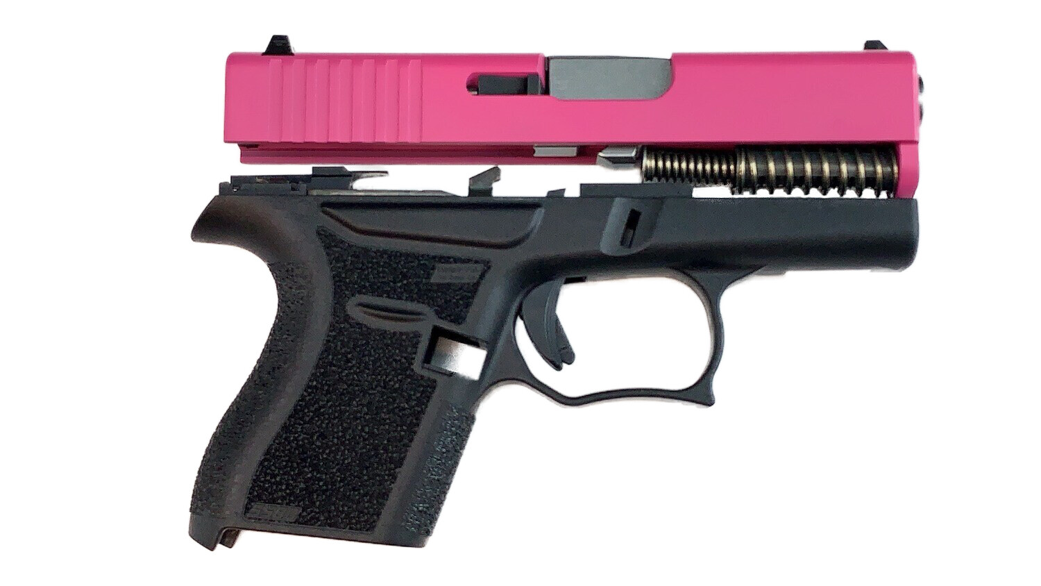 80% Glock 43 Subcompact Full Pistol Build Kit Black / Sig Pink Includes: Amend2® 6 Round Magazine 80% Glock 43 Subcompact Full Pistol Build Kit Black / Sig Pink Includes: Amend2® 6 Round Magazine