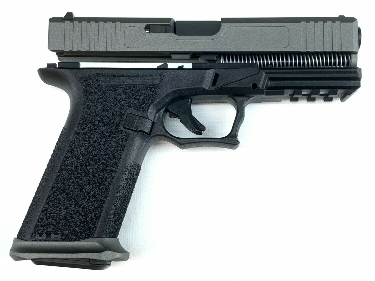 Patriot G17 80% Pistol Build Kit 9mm - Polymer80 PF940V2 - Tungsten Silver / Black - Steel City Magwell - 10rd Mag Or 17rd Mag Patriot G17 80% Pistol Build Kit 9mm - Polymer80 PF940V2 - Tungsten Silver / Black - Steel City Magwell - 10rd Mag Or 17rd Mag
