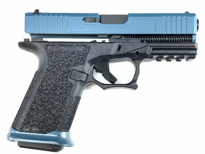 Patriot G19 80% Pistol Build Kit - Jesse James Blue Slide & Black Lower Frame - 9mm - Polymer80 PF940C - Steel City Arsenal Magwell - 10rd Patriot G19 80% Pistol Build Kit - Jesse James Blue Slide & Black Lower Frame - 9mm - Polymer80 PF940C - Steel City Arsenal Magwell - 10rd