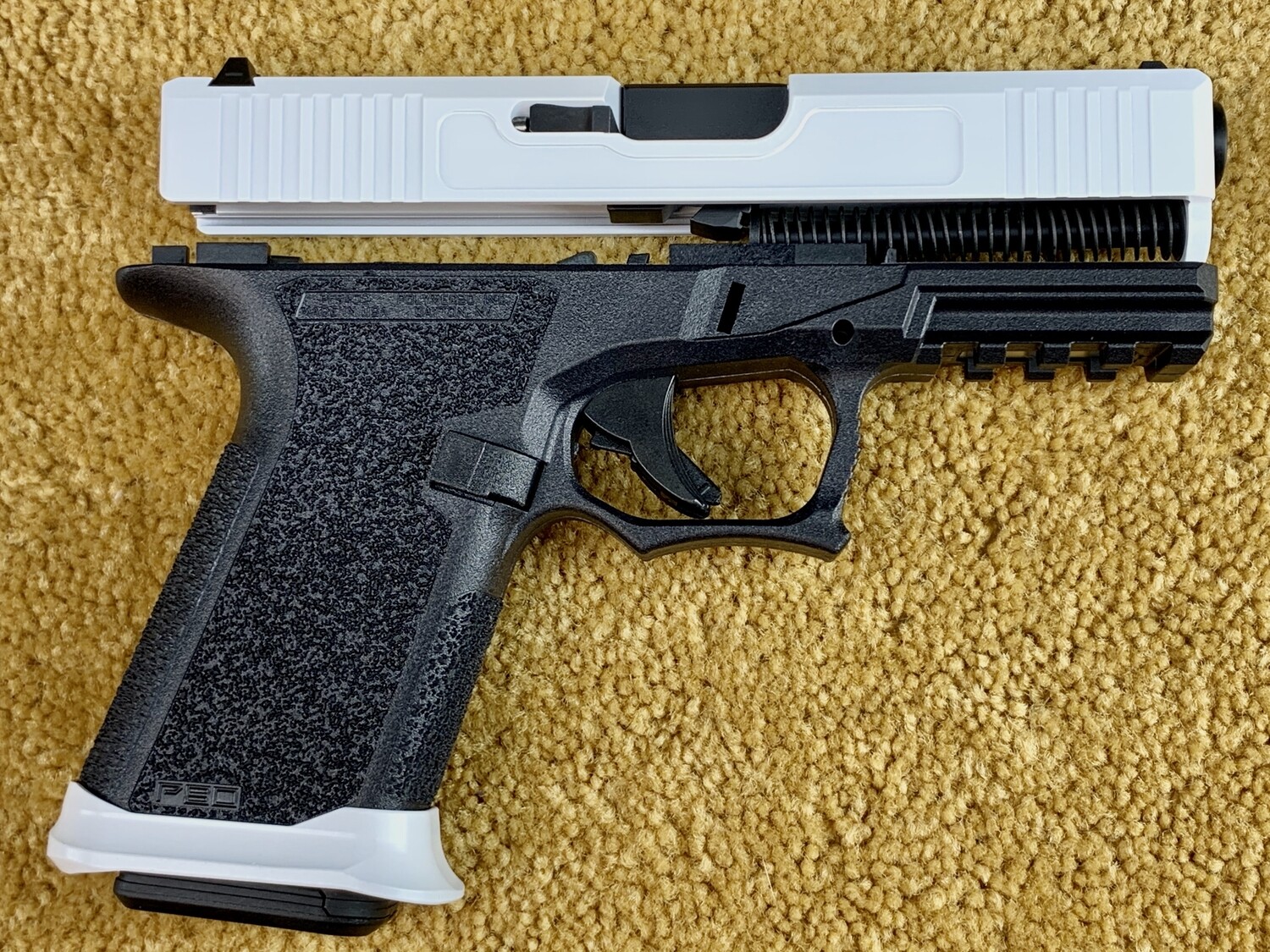 Patriot Stormtrooper G19 80% Pistol Build Kit 9mm - Slide & Steel City Arsenal Magwell Stormtrooper White - Black Frame Patriot Stormtrooper G19 80% Pistol Build Kit 9mm - Slide & Steel City Arsenal Magwell Stormtrooper White - Black Frame