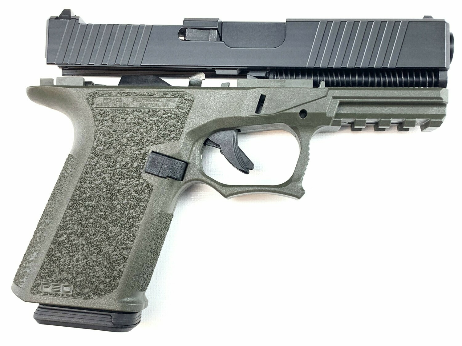 Patriot G19 RMR 80% Pistol Build Kit 9mm - Polymer80 PF940C - OD/BLACK- 10rd Mag Patriot G19 RMR 80% Pistol Build Kit 9mm - Polymer80 PF940C - OD/BLACK- 10rd Mag