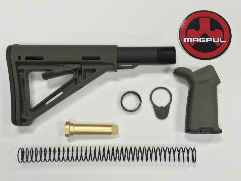 AR-15 Magpul Moe Stock Kit & Moe Plus OD Green Grip - OD Green AR-15 Magpul Moe Stock Kit & Moe Plus OD Green Grip - OD Green
