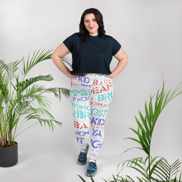 Brummie Sayings On All Over Print Plus Size Leggings