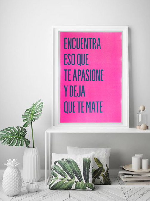 Poster Risografía "Encuentra"