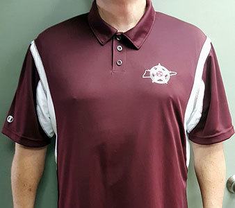 Holloway Dry Excel Polo (Limited quantity) - Maroon & White 00002