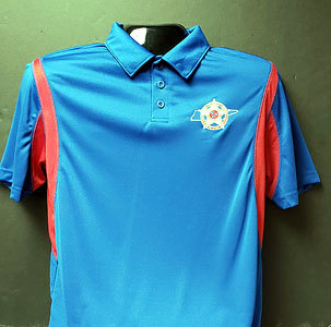 Holloway Dry Excel Polo - Royal & Scarlet 00008