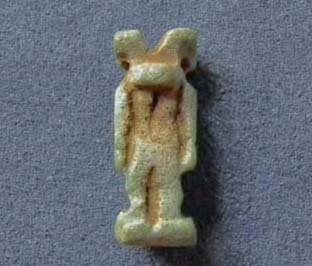 SOLD Ancient Egyptian blue faience Amulet God Anubis