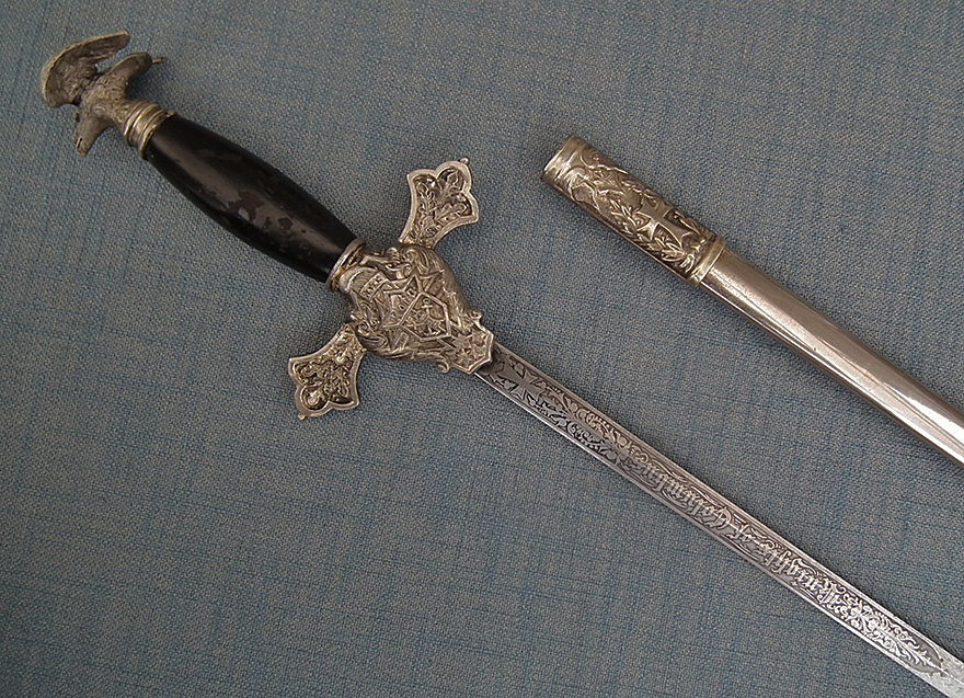 SOLD Antique 3rd Degree Knights Of Columbus Sword First Edition Patterns With Eagle Pommel
